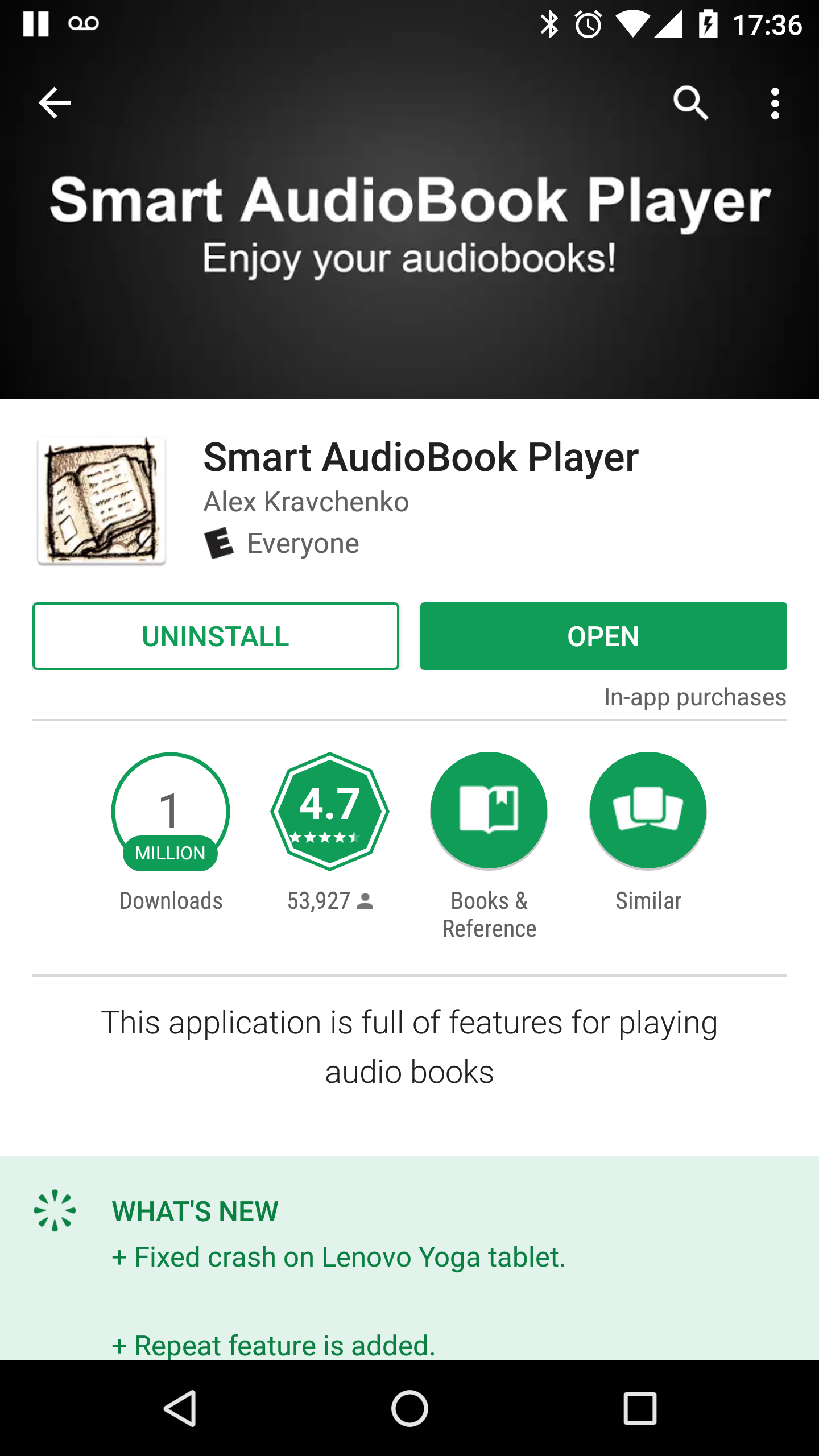 Downloaded Smart AudioBook Player